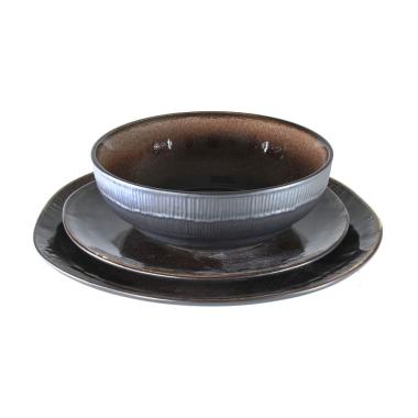 Piatti Servizio Tavola Set pz.18 Zen Marrone | Innova