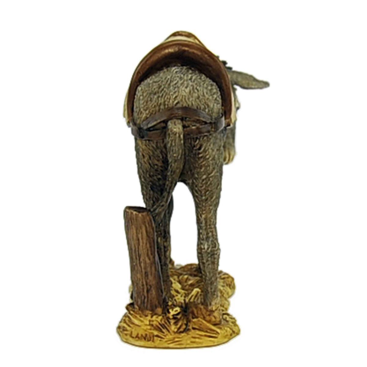 Statua cm.15 Asino con la Sella Collection |Moranduzzo