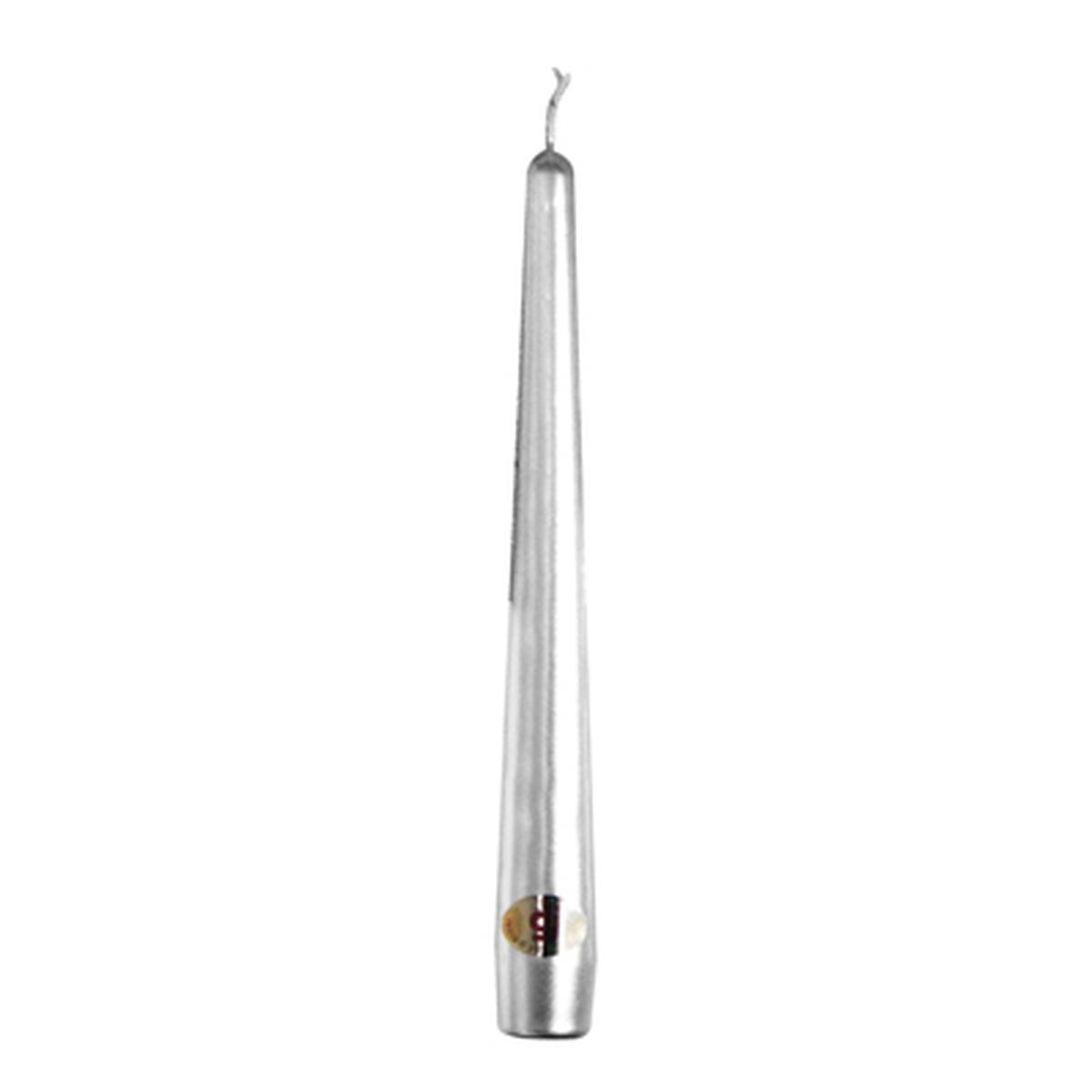 Candela cm.25 Conica Argento pz.4 - cm.607 |M2 Store