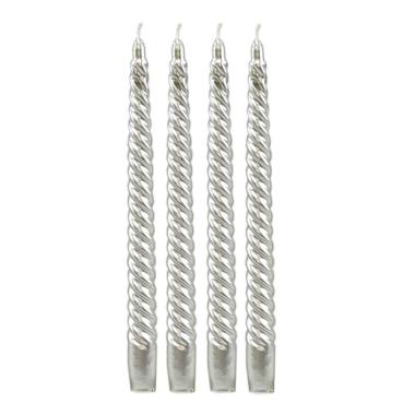 Candela cm.26 Tortiglione Argento p4 |M2 Store