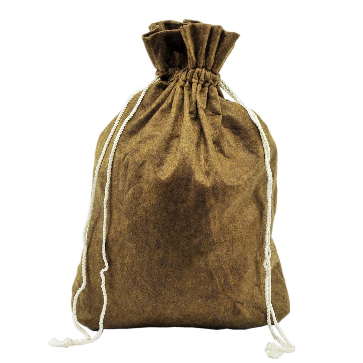 Sacco Natalizio con Gnomo Marrone cm.50x40 |Moranduzzo