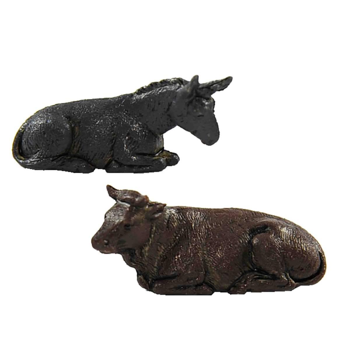 Statua cm.3,5 Gloria con Bue e Asino Set pz.3