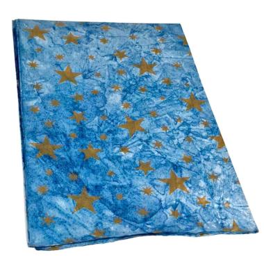 Carta Cielo Blu/Oro con Stelle cm.70x100 | Moranduzzo