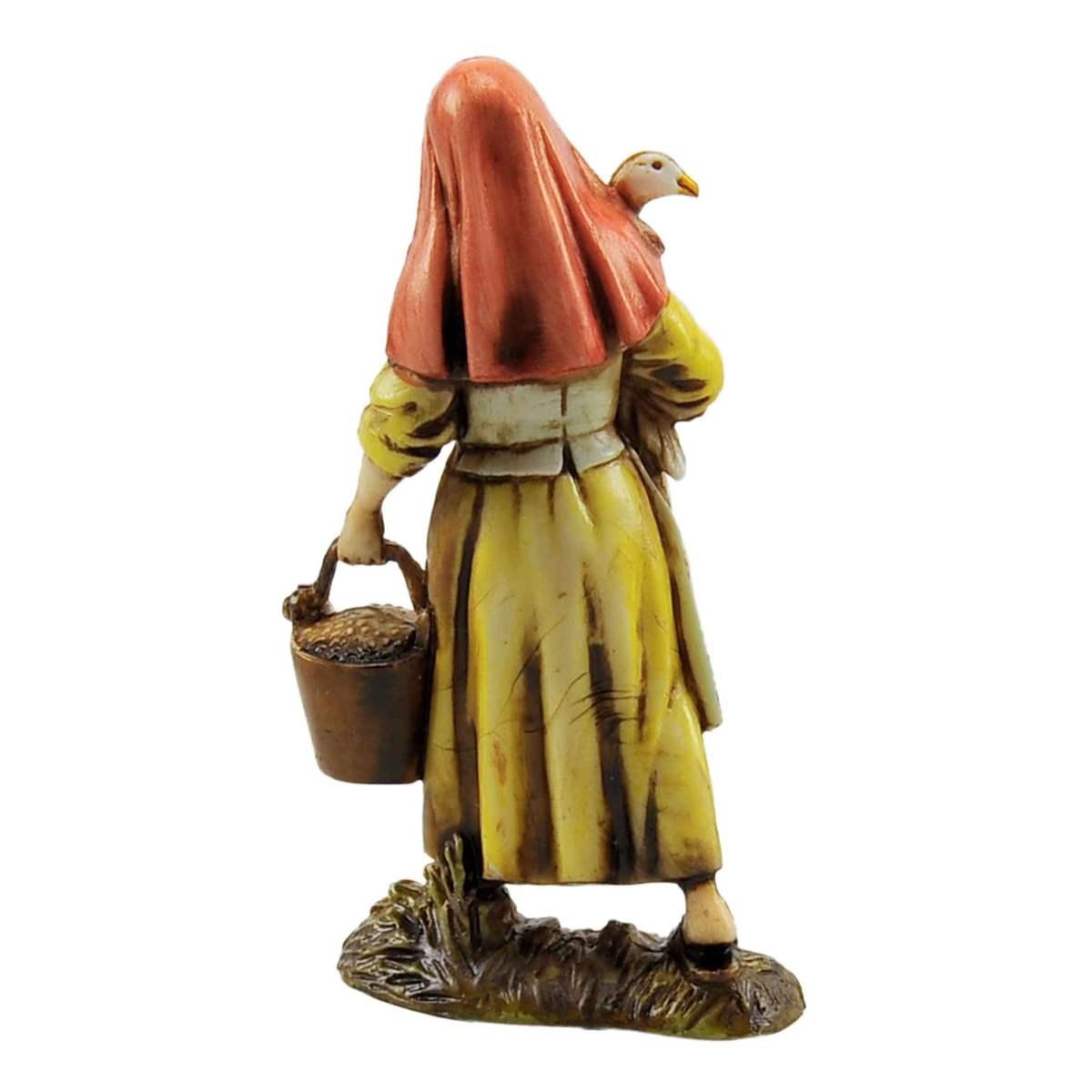 Statua cm.10 Donna con Oca e Secchio | Moranduzzo