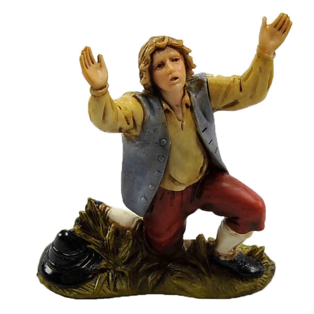 Statua cm.10 Meravigliato Inginocchiato | Moranduzzo