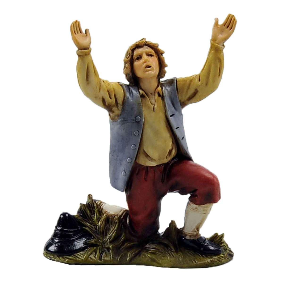Statua cm.10 Meravigliato Inginocchiato | Moranduzzo