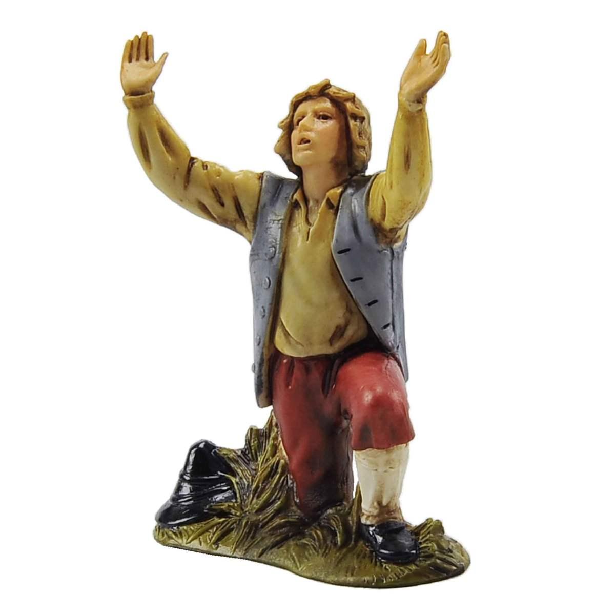Statua cm.10 Meravigliato Inginocchiato | Moranduzzo