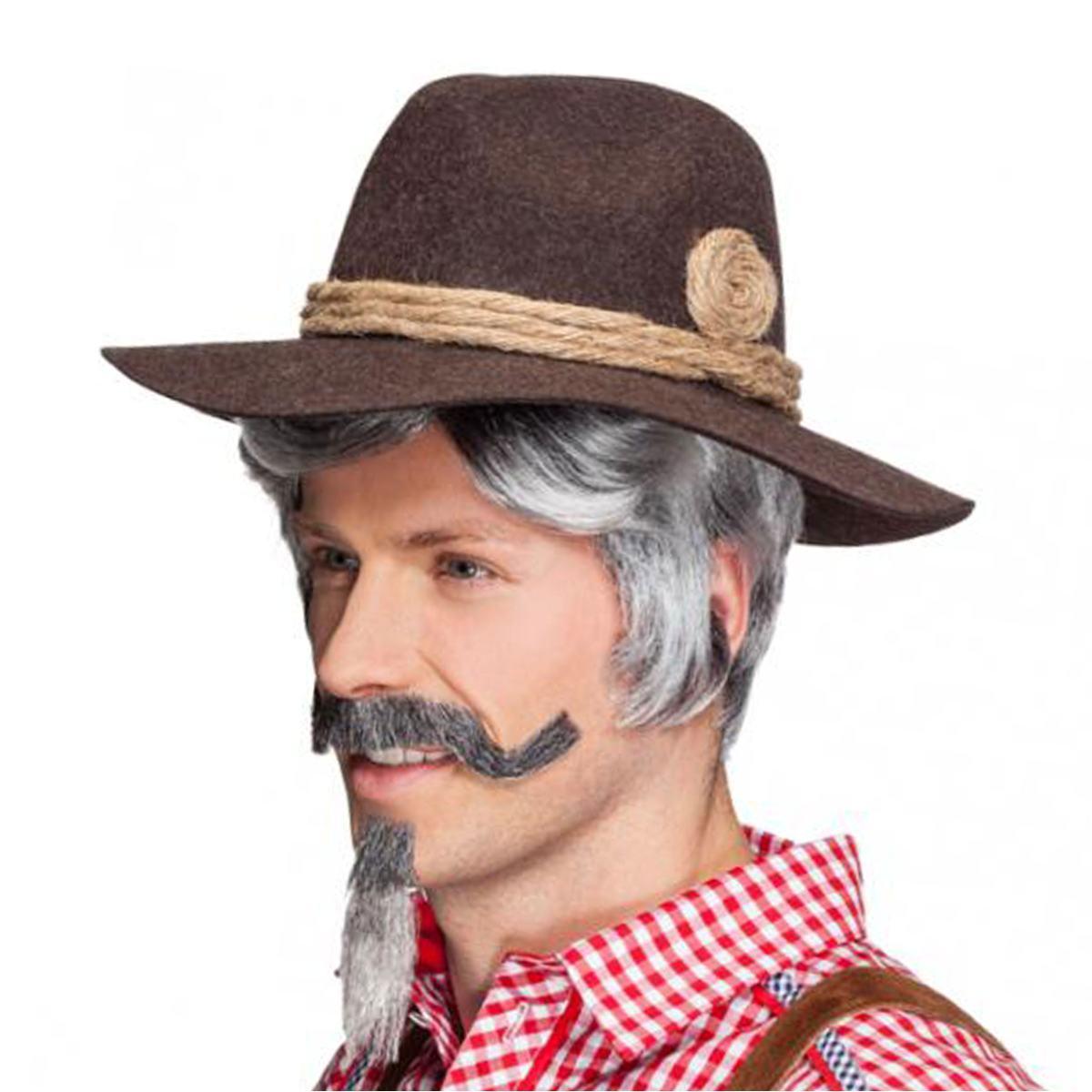 Cappello Bavarese Tirolese Feltro Lana Marrone |Orlob