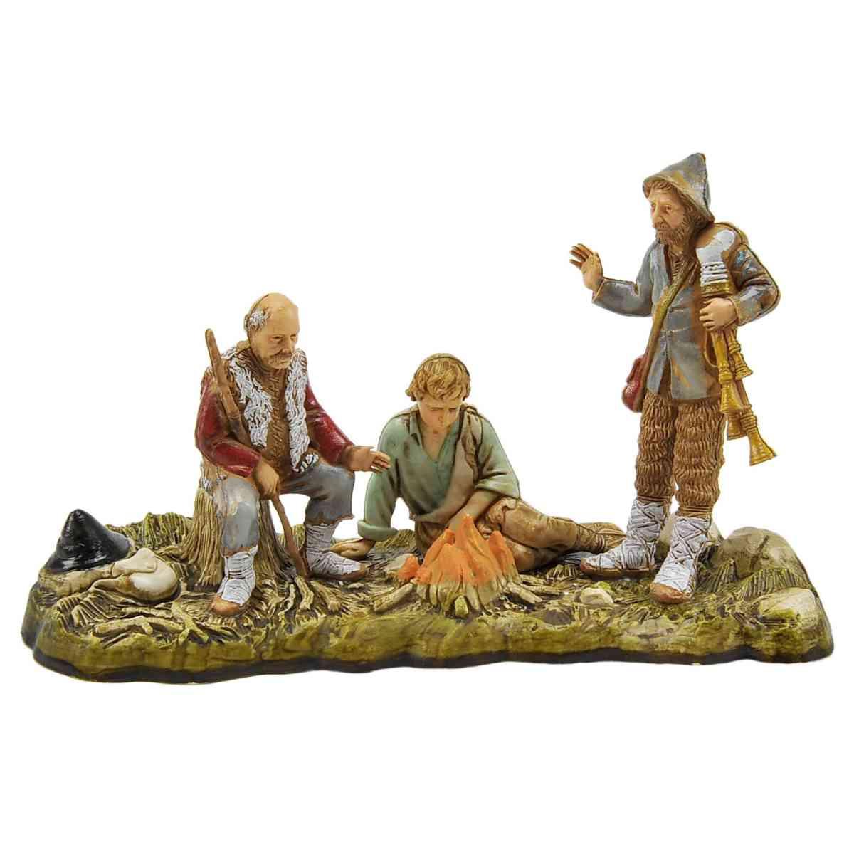 Statua cm.10 Pastori Intorno al Fuoco | Moranduzzo