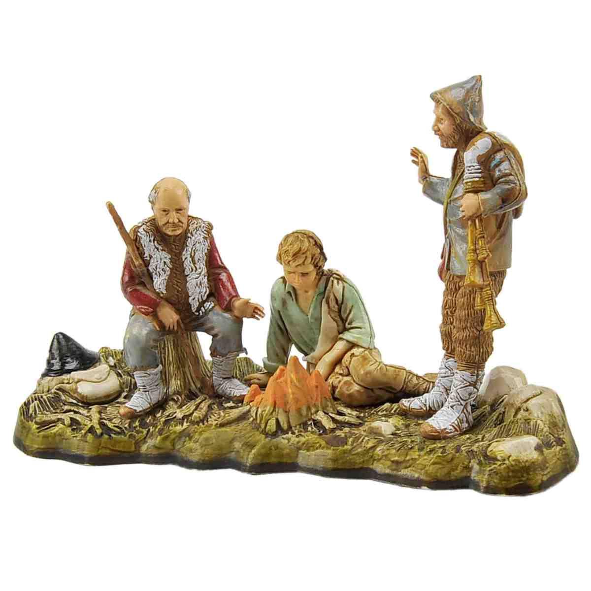 Statua cm.10 Pastori Intorno al Fuoco | Moranduzzo