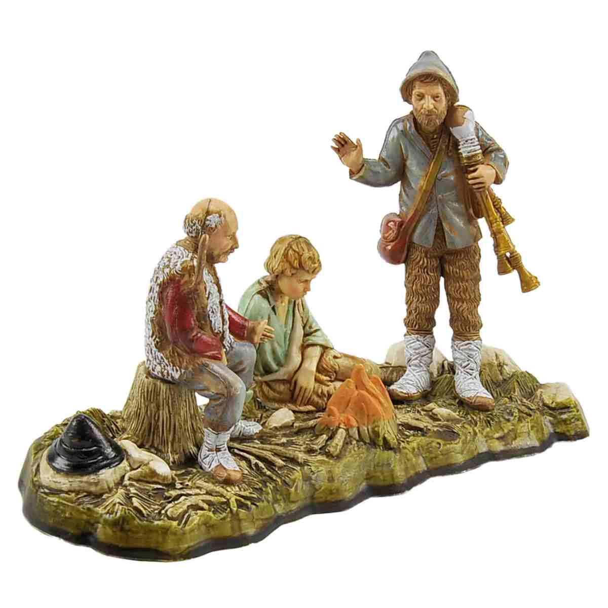 Statua cm.10 Pastori Intorno al Fuoco | Moranduzzo