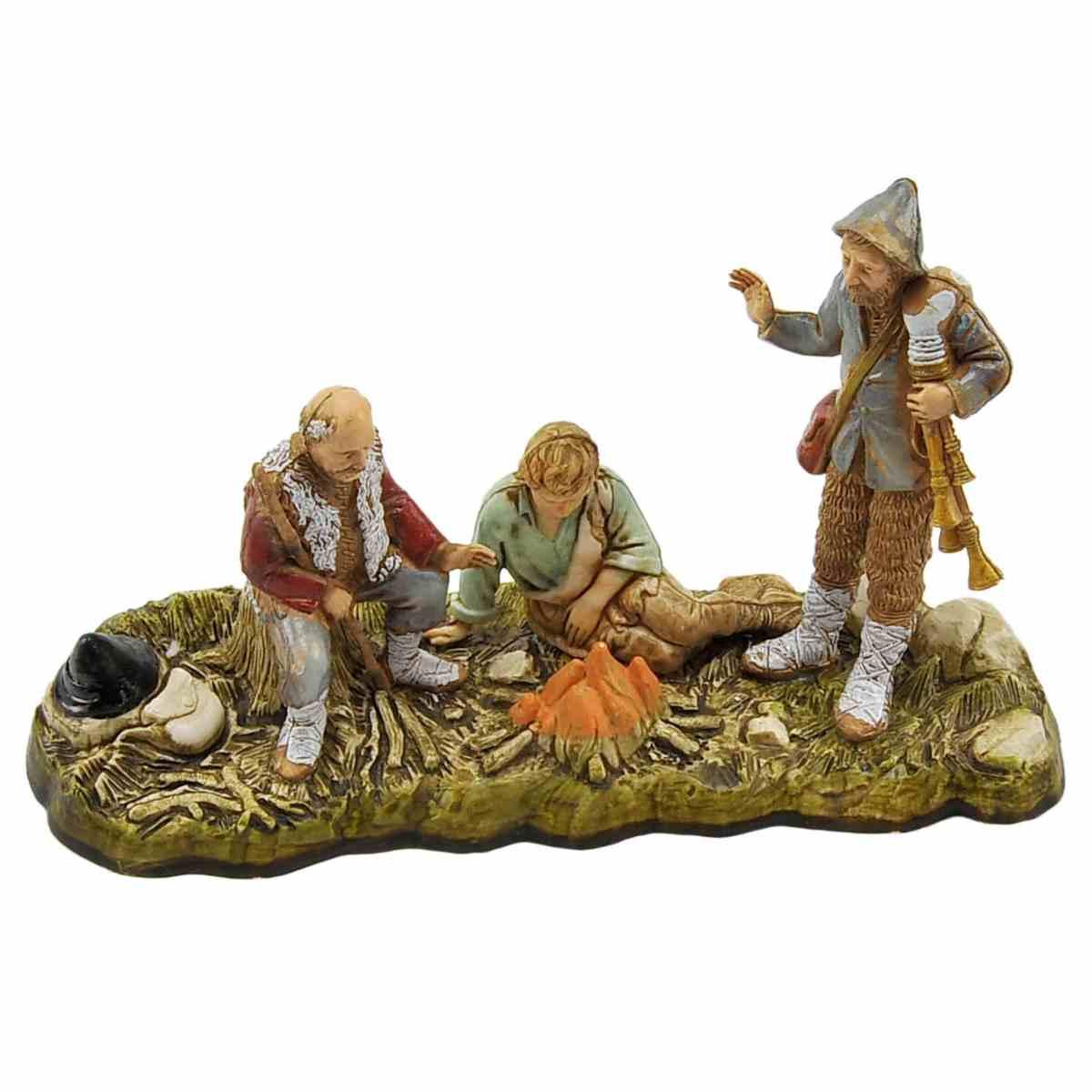 Statua cm.10 Pastori Intorno al Fuoco | Moranduzzo