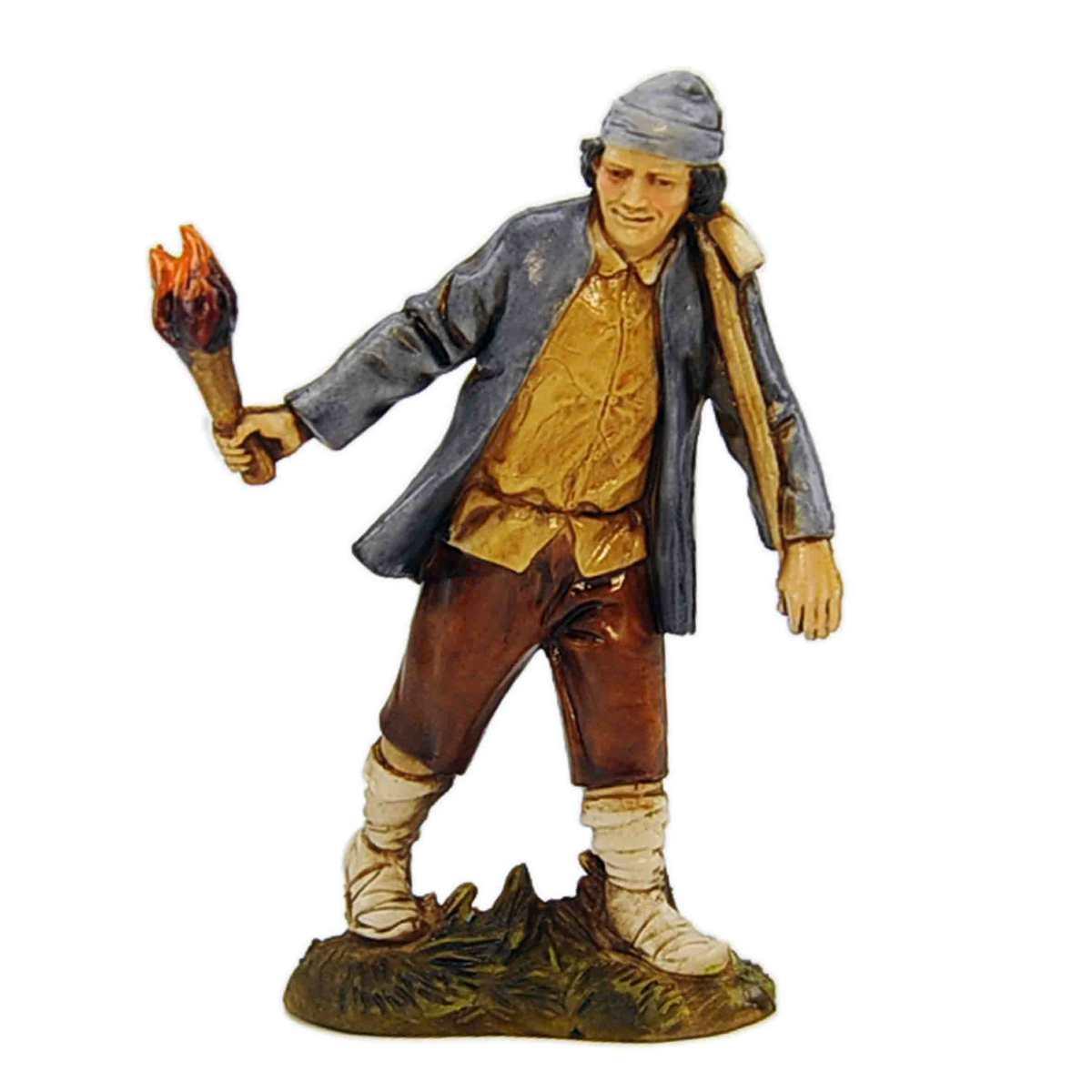 Statua cm.10 Uomo con Fiaccola | Moranduzzo