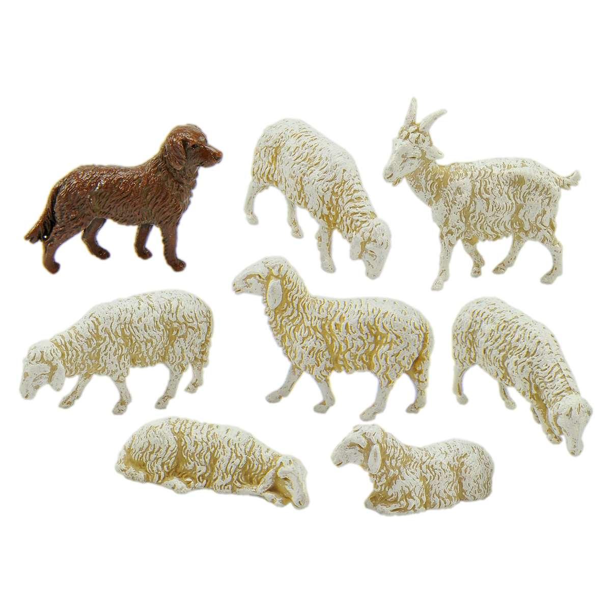 Animali Pecore Capra Cane Set pz.6 cm.10 Animali | Moranduzzo