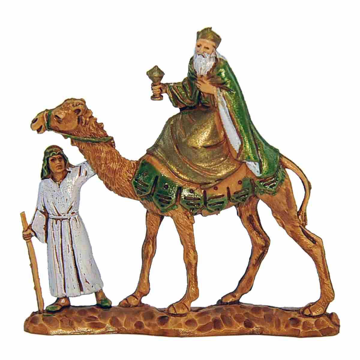 Statua cm.3,5 Re Magi con Cammelli e Cammellieri Set da 3 Pz. |Moranduzzo