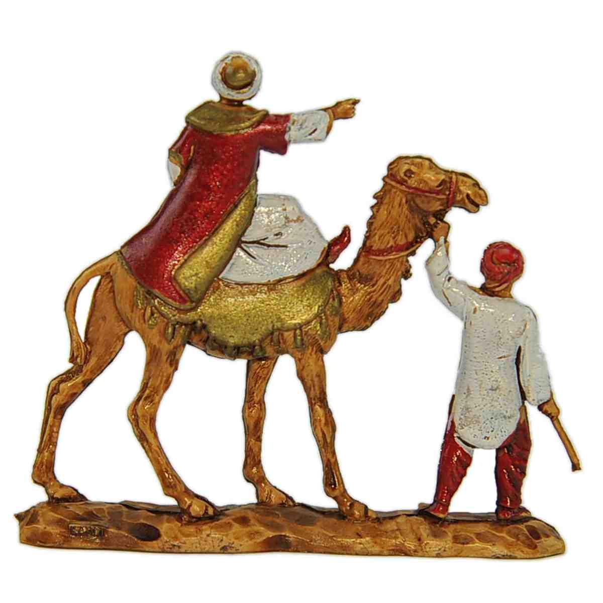 Statua cm.3,5 Re Magi con Cammelli e Cammellieri Set da 3 Pz. |Moranduzzo