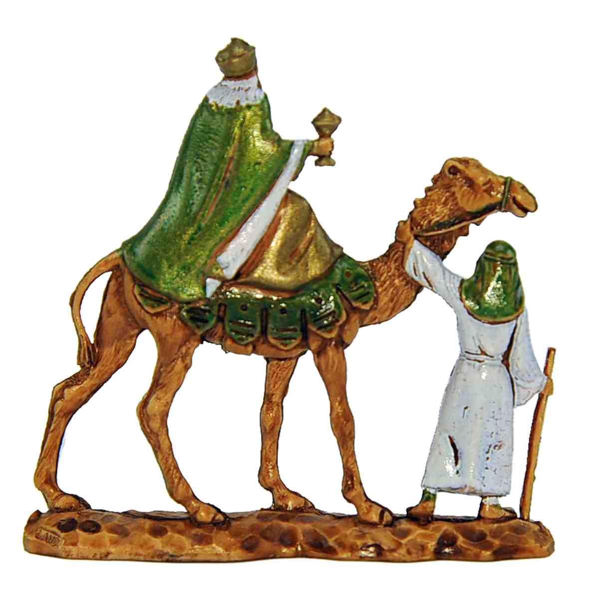 Statua cm.3,5 Re Magi con Cammelli e Cammellieri Set da 3 Pz. |Moranduzzo