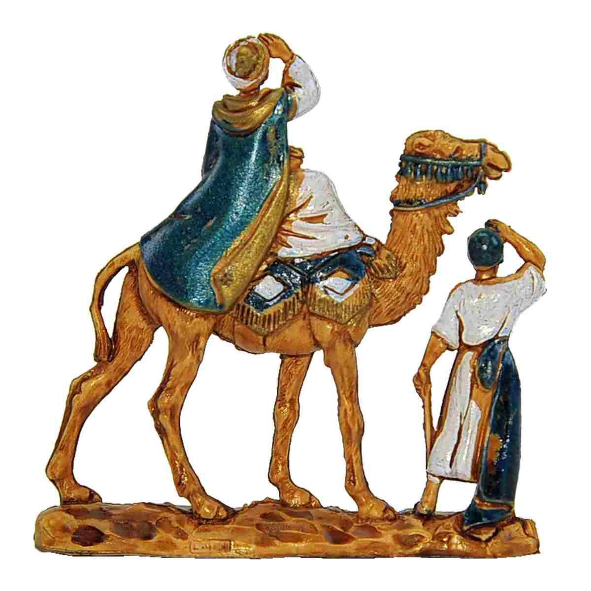 Statua cm.3,5 Re Magi con Cammelli e Cammellieri Set da 3 Pz. |Moranduzzo