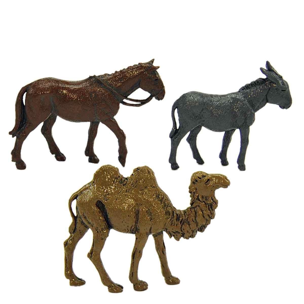 Animali Cammello, Cavallo e Asino Statue da cm.6 | Moranduzzo