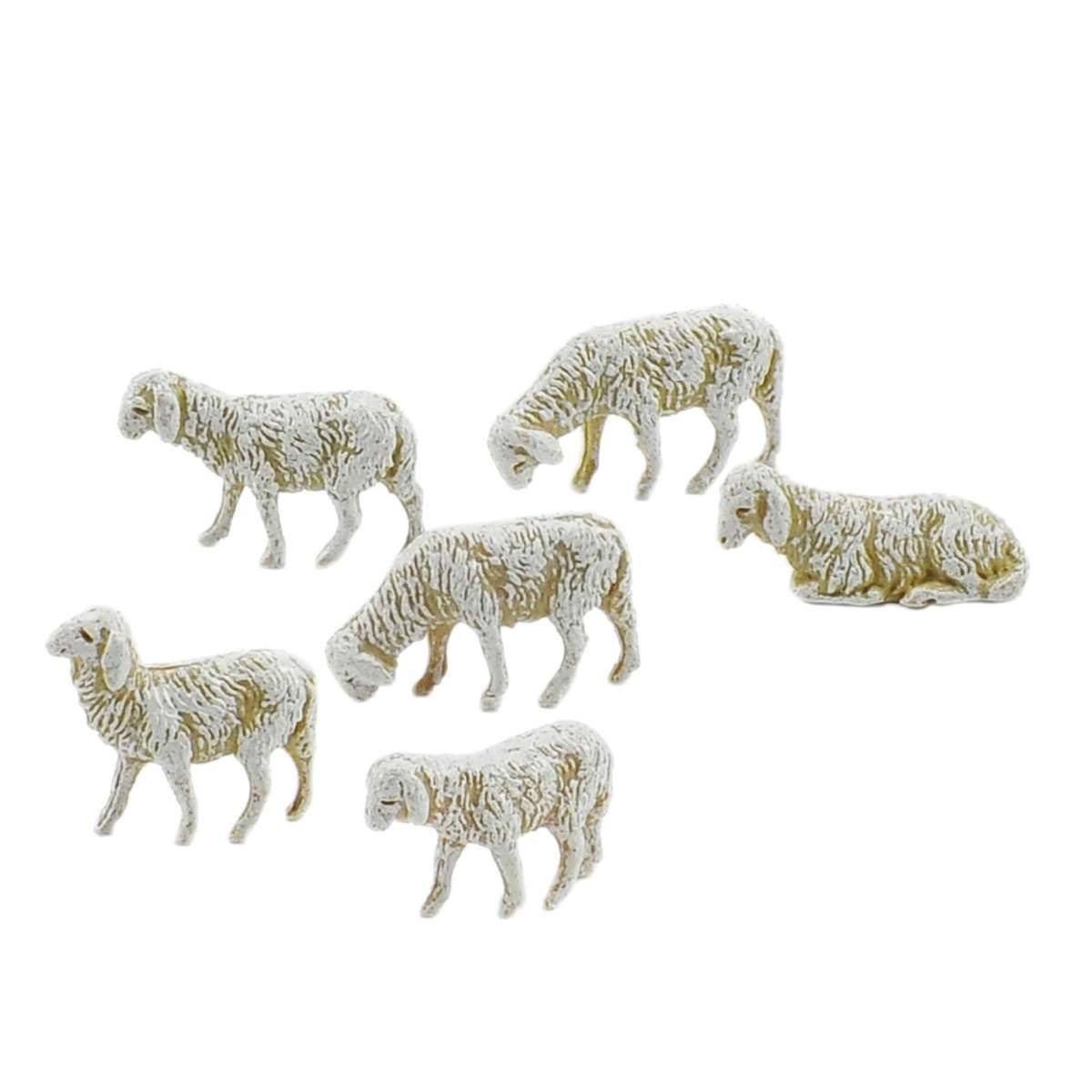 Animali Pecore Set pz.6 Statue cm.3,5 |Moranduzzo