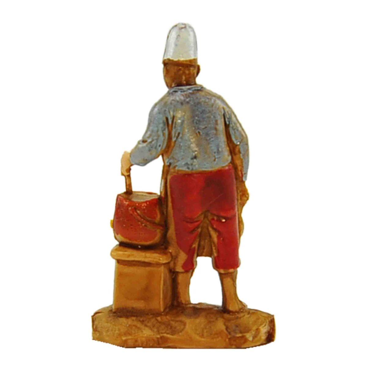 Statua cm.3,5 Cuoco con Pentola | Moranduzzo