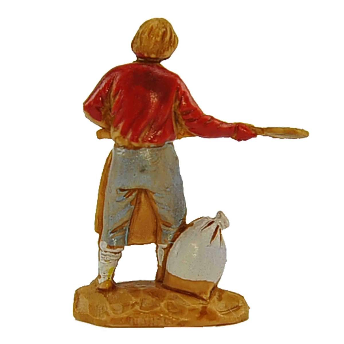Statua presepe 3,5 cm pizzaiolo con pala