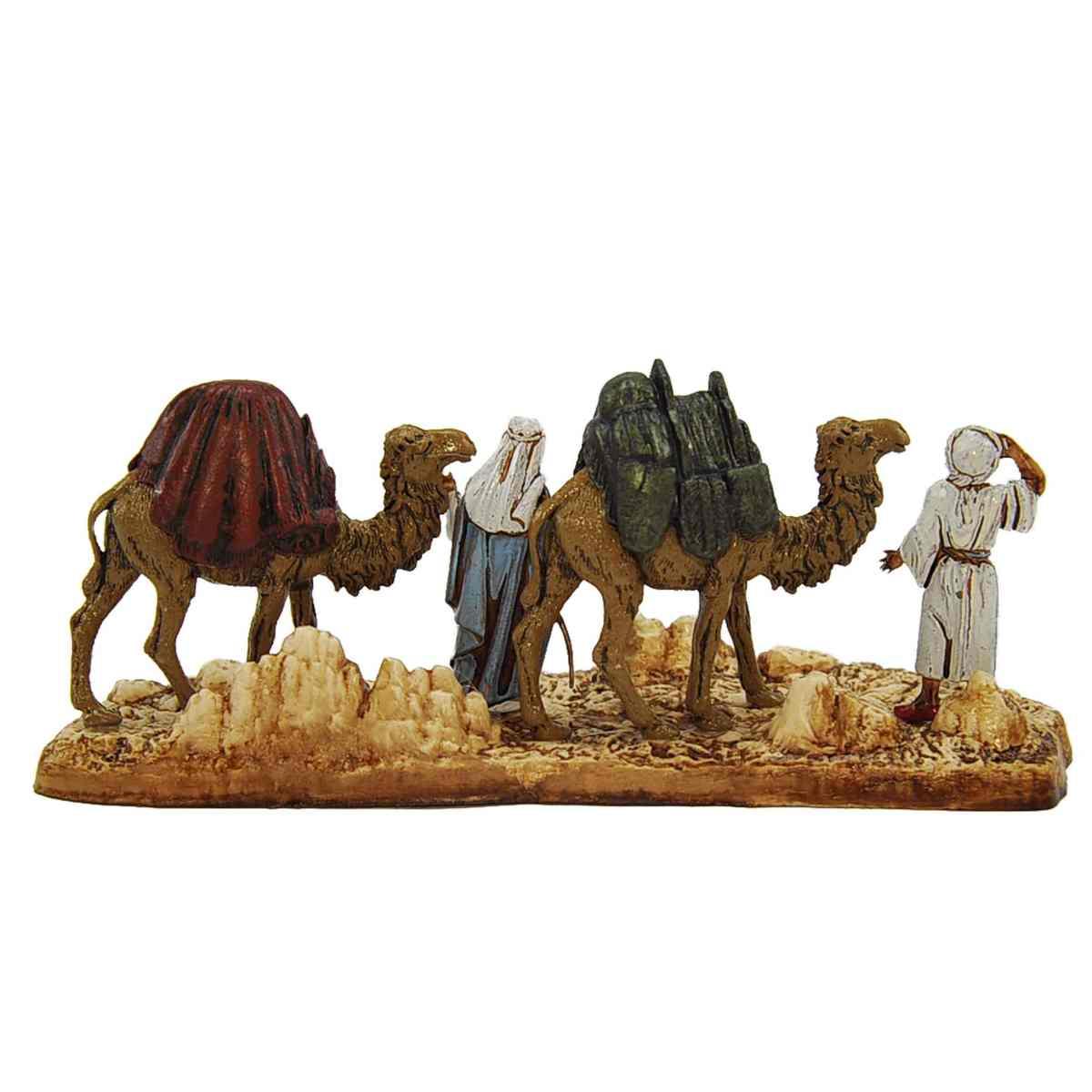 Statua cm.6 Cammellieri con Due Cammelli | Moranduzzo