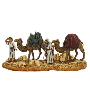 Statua cm.6 Cammellieri con Due Cammelli | Moranduzzo