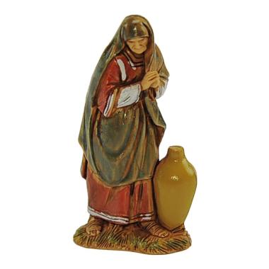 Statua presepe 6.5 cm donna con anfora in preghiera