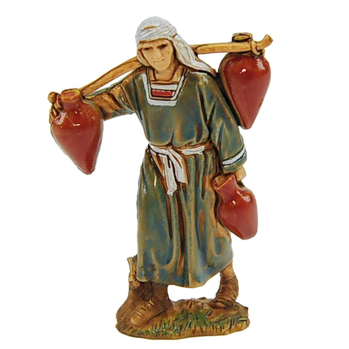 Statua presepe 6.5 cm acquaiolo tre brocche in spalla