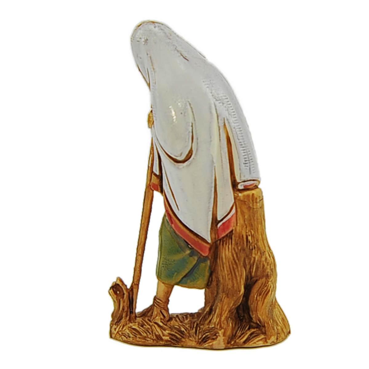 Statua cm.6,5 Vecchio Appoggiato al Bastone | Moranduzzo