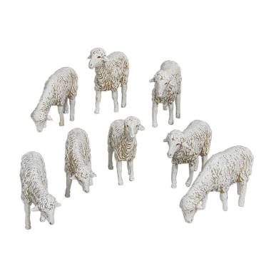 Animali Pecore Set pz.8 Statue da cm.12 | Moranduzzo