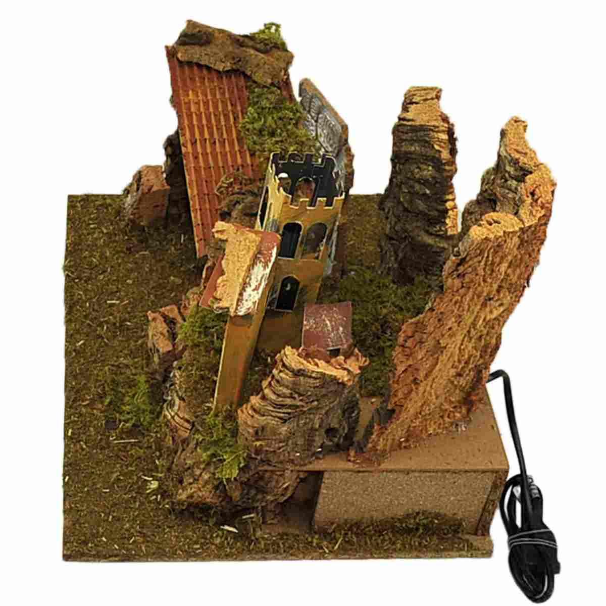 Capanna Legno con Luci Case cm.41x31x27 | Moranduzzo