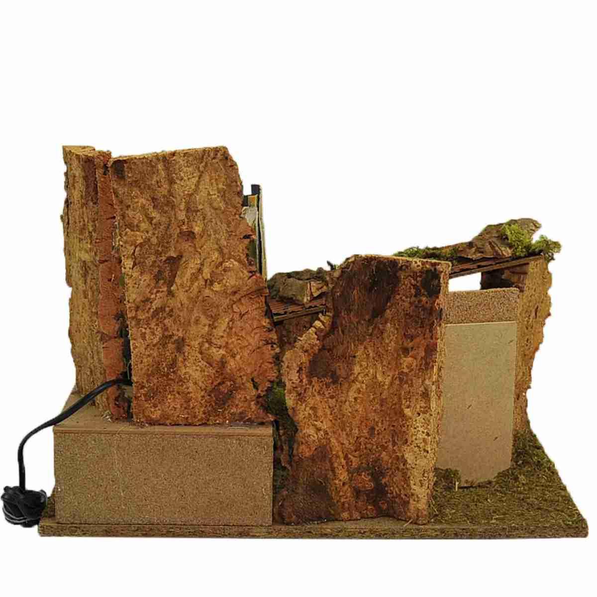 Capanna Legno con Luci Case cm.41x31x27 | Moranduzzo