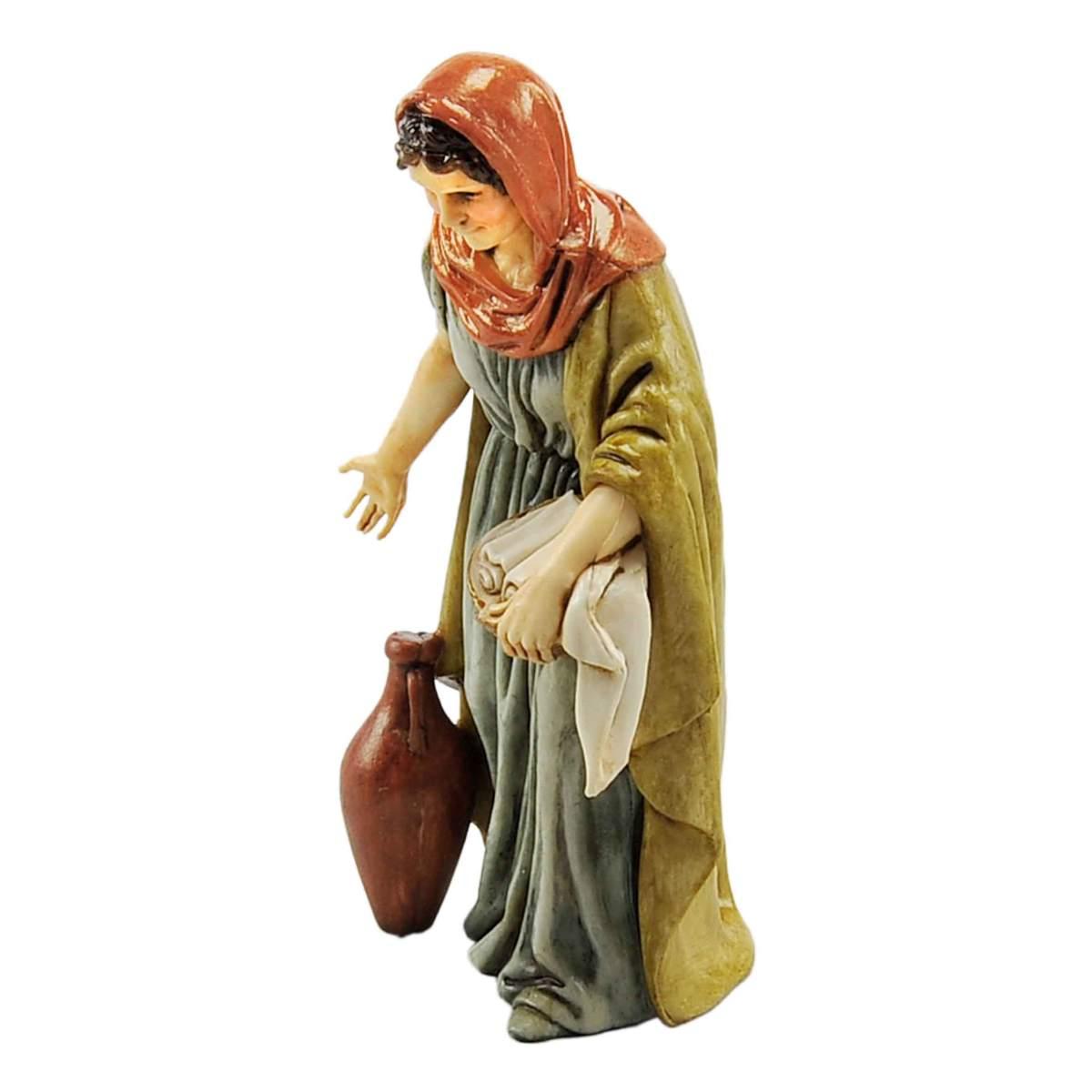 Statua cm.13 Donna con Anfora e Cesta | Moranduzzo