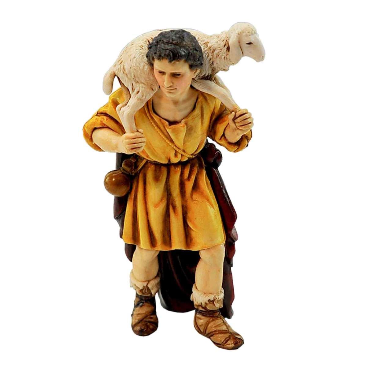 Statua cm.13 Buon Pastore con Pecora a Tracolla | Moranduzzo