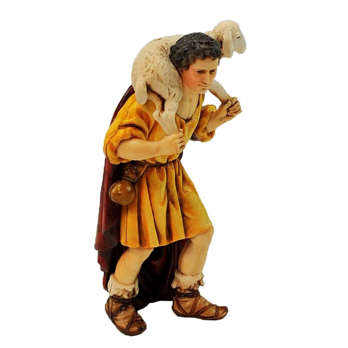 Statua cm.13 Buon Pastore con Pecora a Tracolla | Moranduzzo