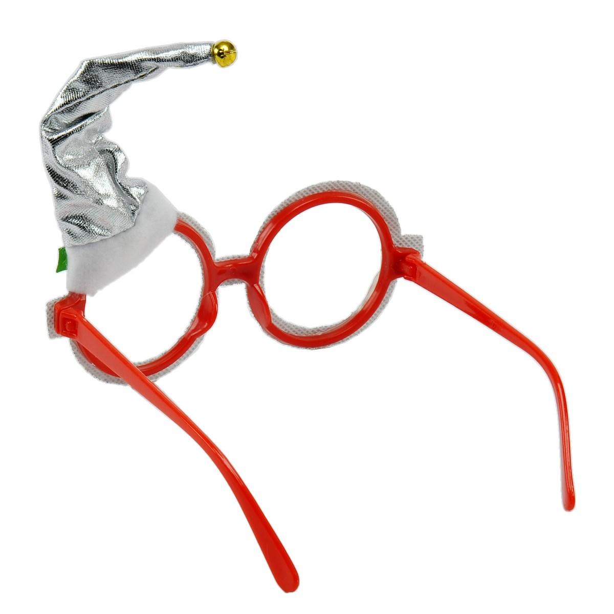 Occhiali Natalizi con Cappellino Glitter 2 Colori |Moranduzzo