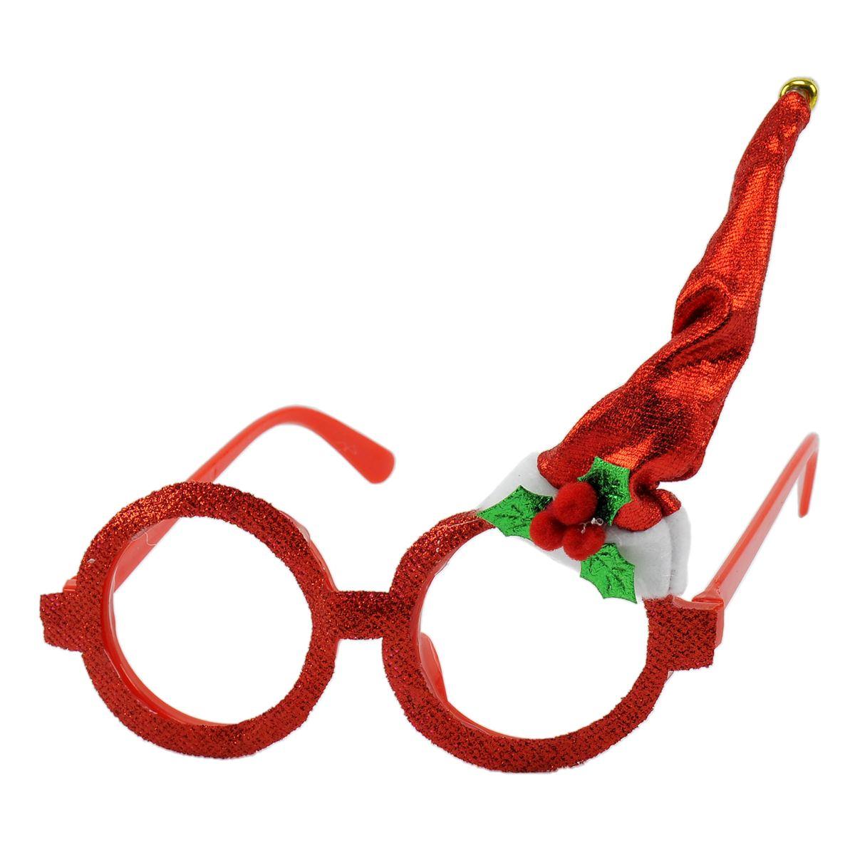 Occhiali Natalizi con Cappellino Glitter 2 Colori |Moranduzzo