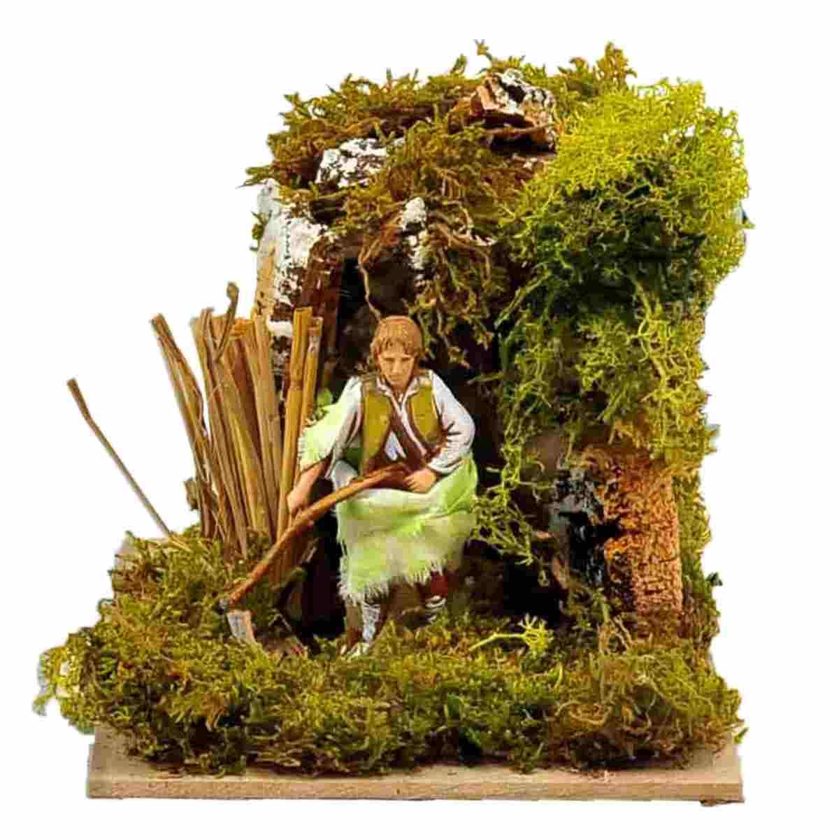 Statua cm.10 Uomo con Falce con con Movimento | Moranduzzo