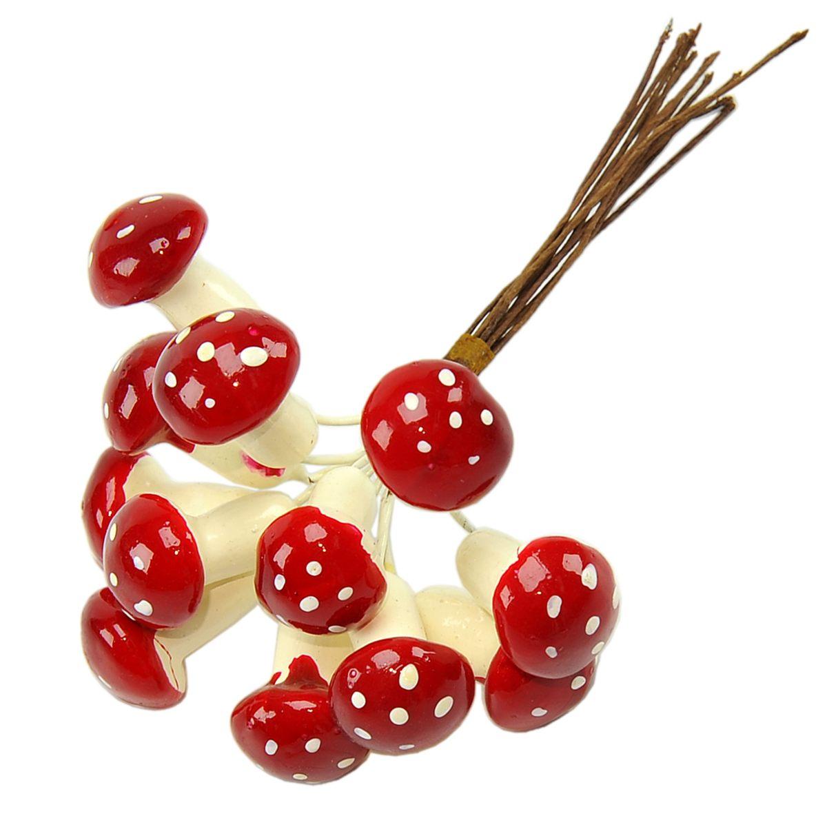 Fiore Natale Pick Funghetto Mazzo cm.12 Set pz.12 |Moranduzzo