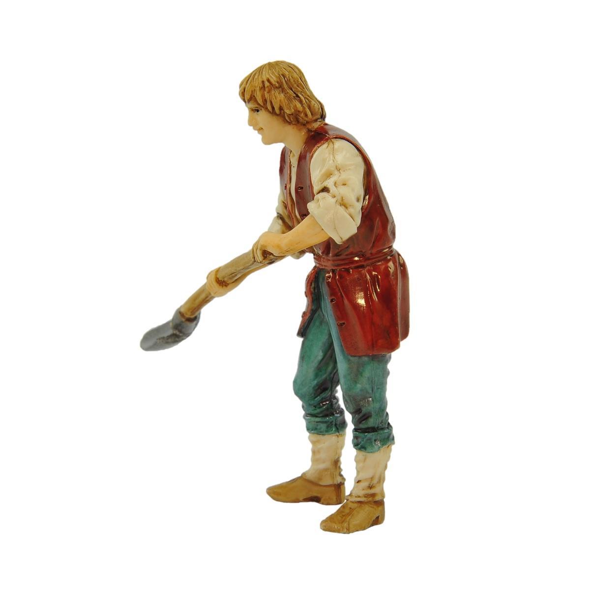 Statua cm.10 Uomo con Pala | Moranduzzo