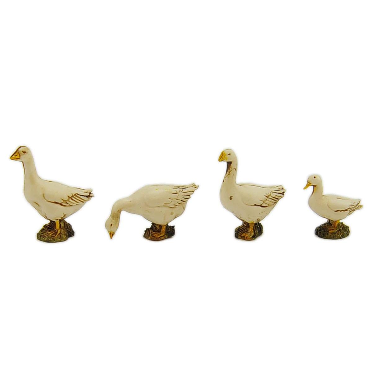 Animali Oche cm.3,5 Set pz.4 Statue da cm.10 | Moranduzzo