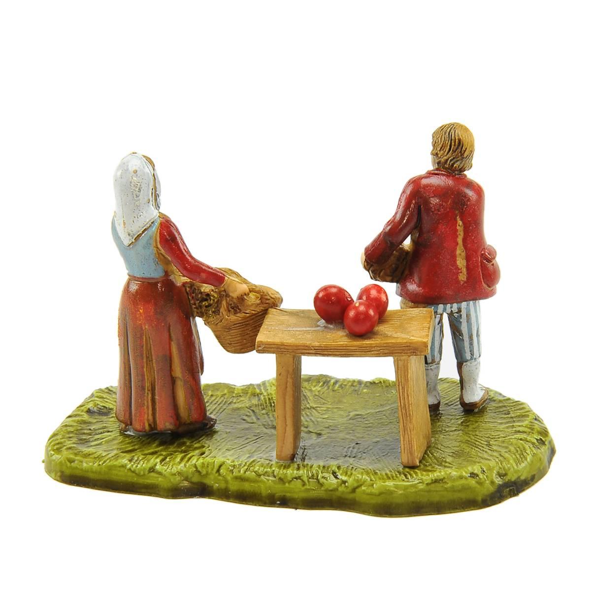 Statua cm.6 Fruttivendolo con Tavolo | Moranduzzo