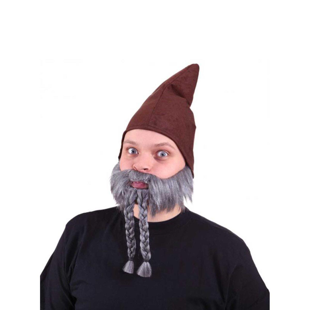 Barba Liscia Grigia con Trecce |Carnival Toys