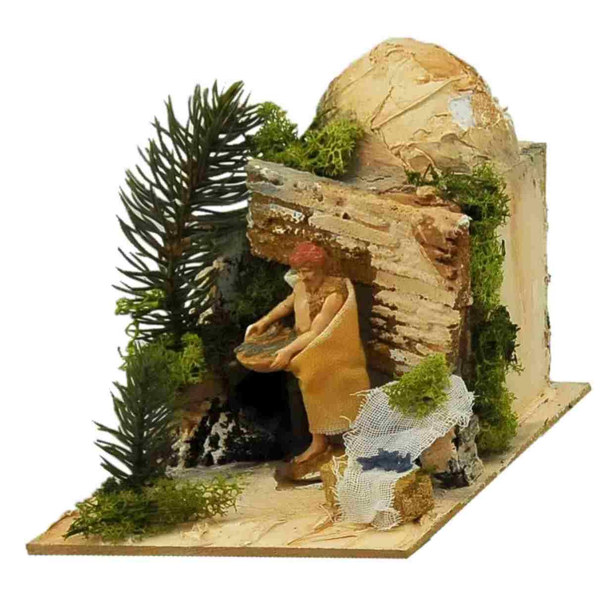 Statua cm.10 Pescivendolo con con Movimento | Moranduzzo