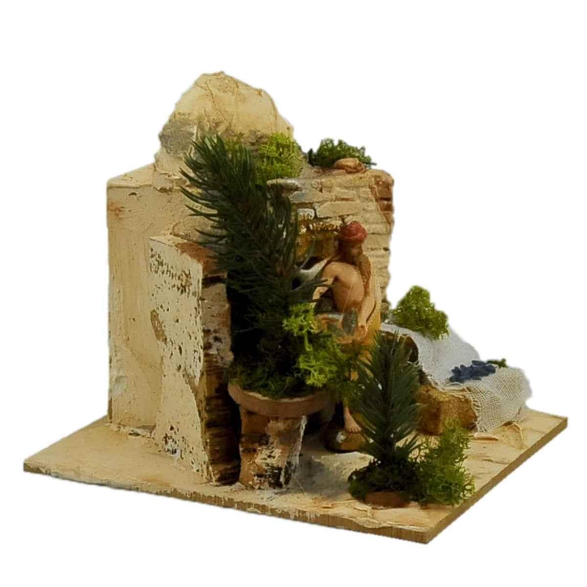 Statua cm.10 Pescivendolo con con Movimento | Moranduzzo