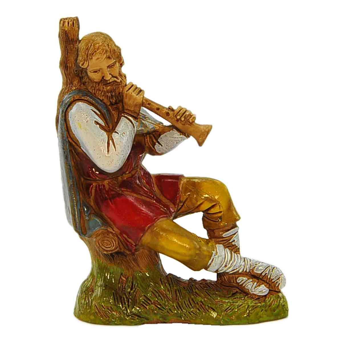 Statua cm.10 Pifferaio Seduto | Moranduzzo