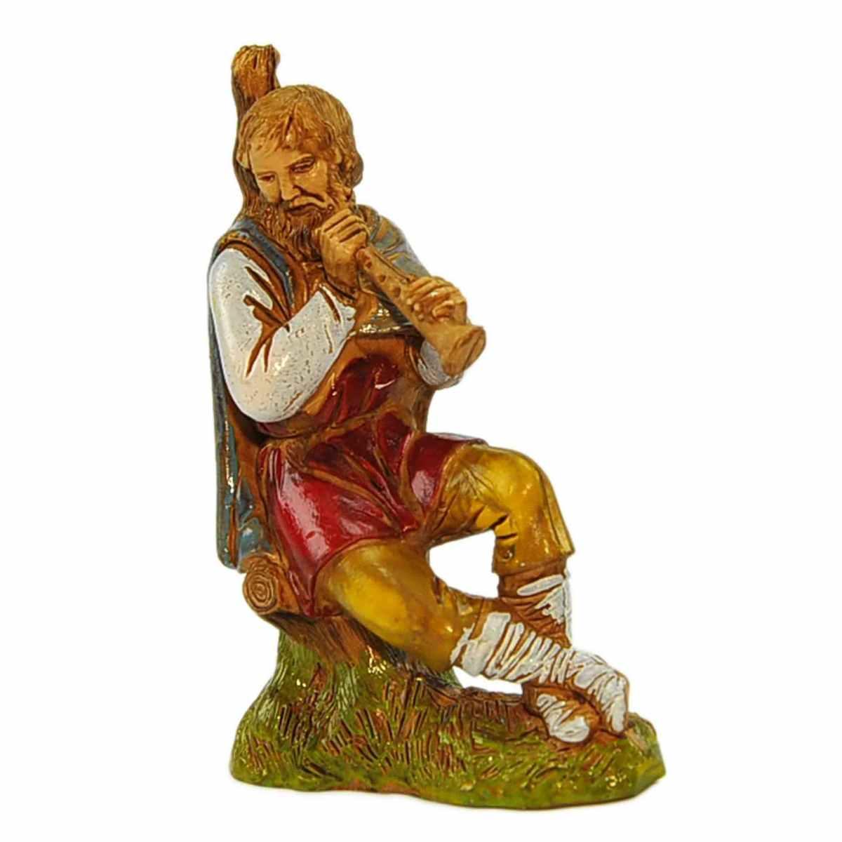 Statua cm.10 Pifferaio Seduto | Moranduzzo