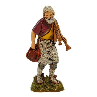 Statua cm.10 Zampognaro con Cappello e Zampogna | Moranduzzo